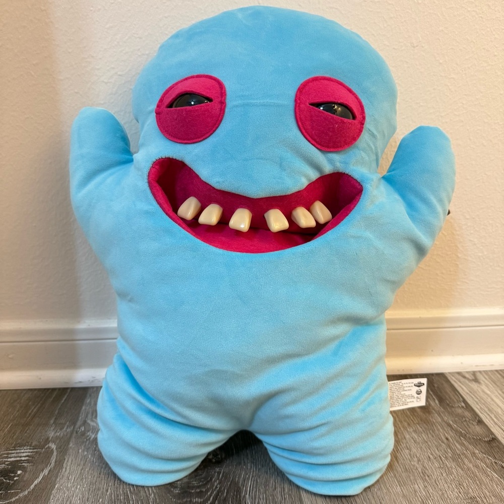XL FUGGLER Blue and Pink Plush Monster plush